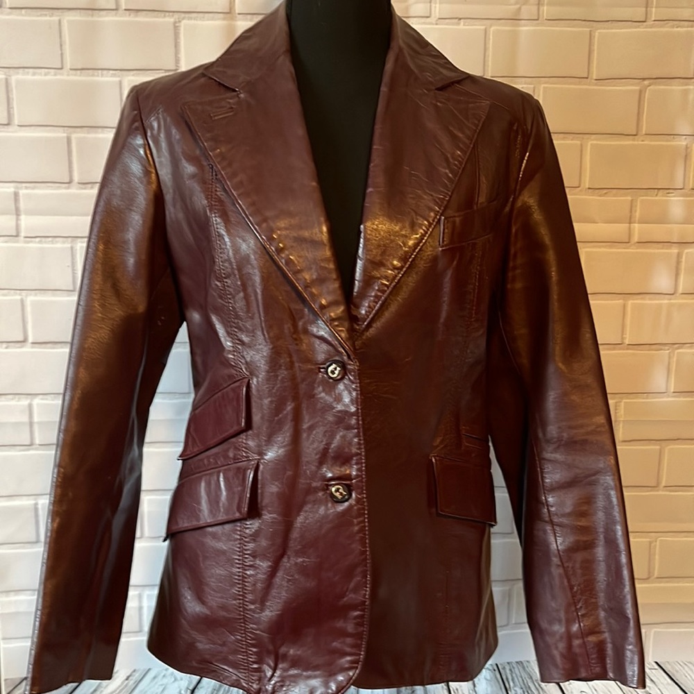 Etienne Aigner leather blazer